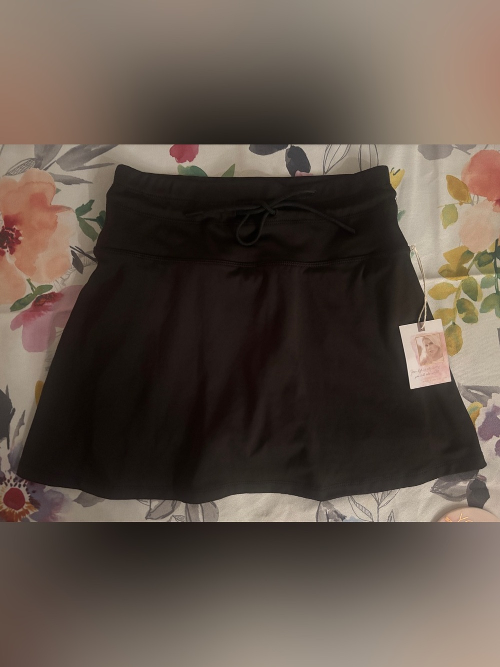 Jessica Simpson Black Active Skort with Drawstring Waist